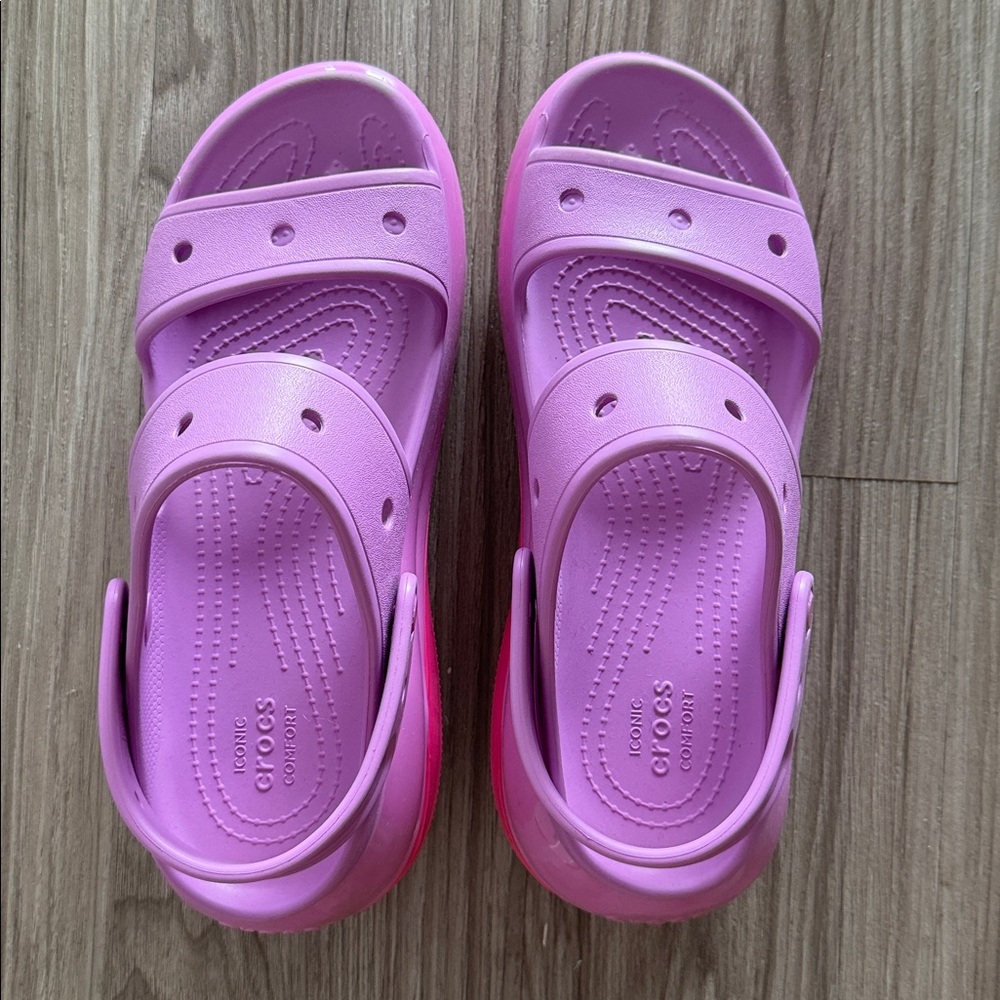 CROCS Platform Sandals with ankle strap
